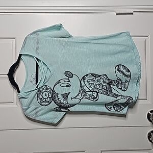 Official Disney Merch Light Blue Mickey Mouse Blouse